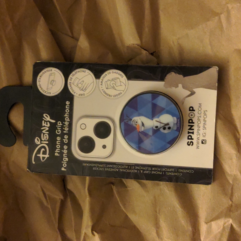 Disney Frozen Phone Grip Fidget Friendly Kickstand Grip Phone Stand Secure Grip